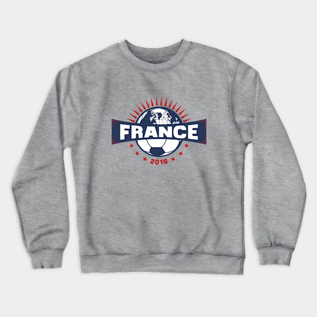 France Half World Football Championship 2018 Crewneck Sweatshirt by Rebus28